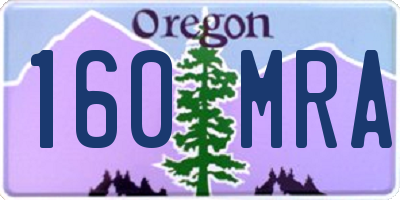 OR license plate 160MRA