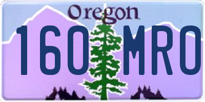 OR license plate 160MRO