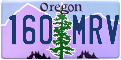 OR license plate 160MRV