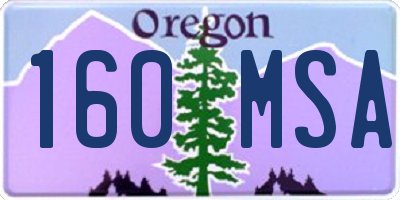 OR license plate 160MSA