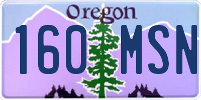 OR license plate 160MSN