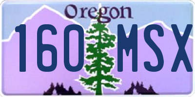 OR license plate 160MSX