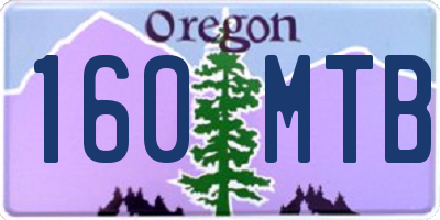 OR license plate 160MTB
