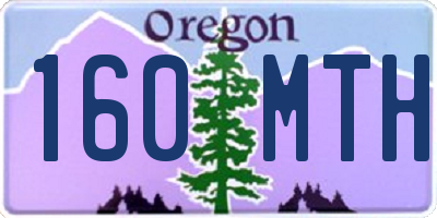 OR license plate 160MTH