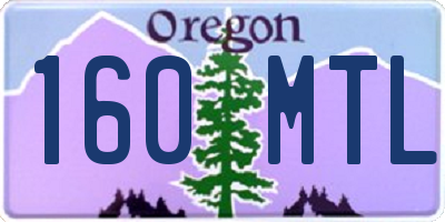 OR license plate 160MTL