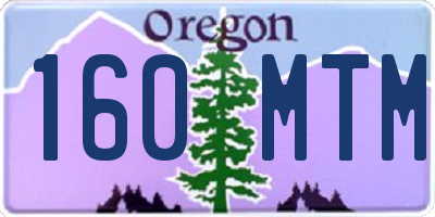 OR license plate 160MTM