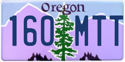 OR license plate 160MTT