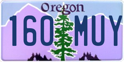 OR license plate 160MUY