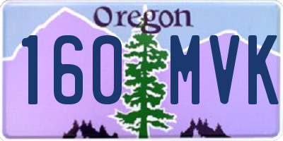 OR license plate 160MVK