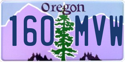 OR license plate 160MVW
