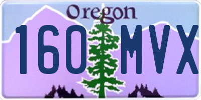 OR license plate 160MVX