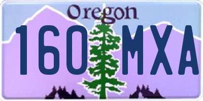 OR license plate 160MXA