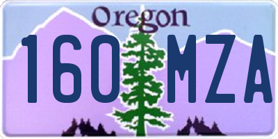 OR license plate 160MZA