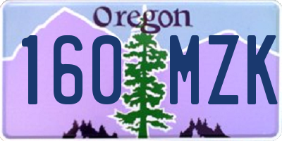 OR license plate 160MZK
