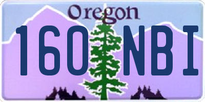 OR license plate 160NBI