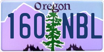 OR license plate 160NBL
