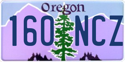 OR license plate 160NCZ