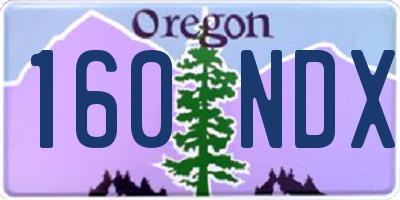 OR license plate 160NDX
