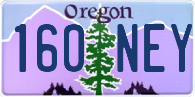 OR license plate 160NEY