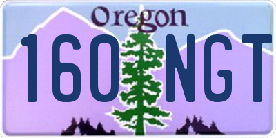 OR license plate 160NGT