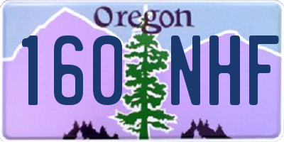 OR license plate 160NHF