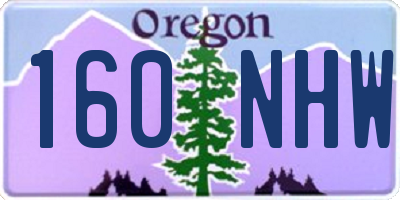 OR license plate 160NHW
