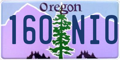 OR license plate 160NIO