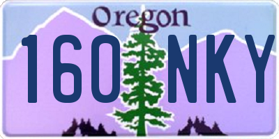 OR license plate 160NKY