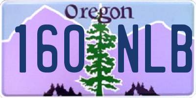 OR license plate 160NLB