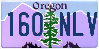 OR license plate 160NLV