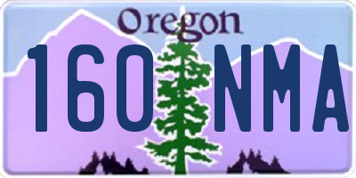 OR license plate 160NMA