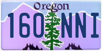 OR license plate 160NNI