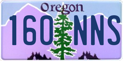 OR license plate 160NNS