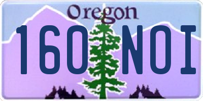 OR license plate 160NOI