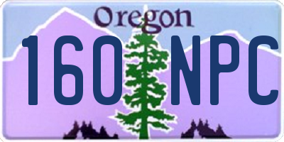 OR license plate 160NPC