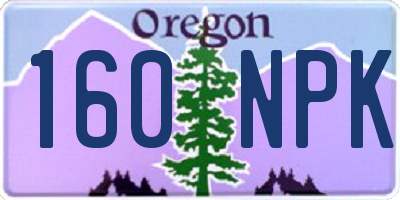 OR license plate 160NPK