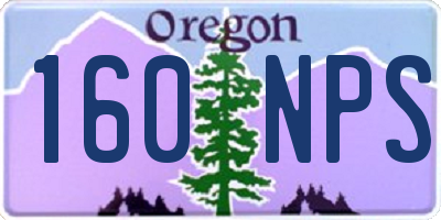 OR license plate 160NPS