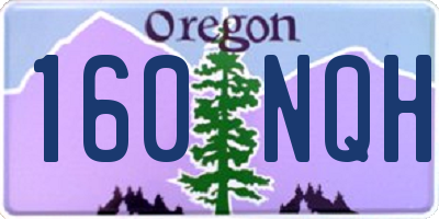 OR license plate 160NQH