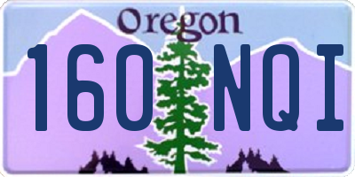 OR license plate 160NQI