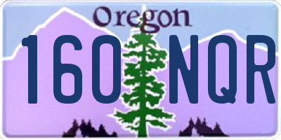 OR license plate 160NQR