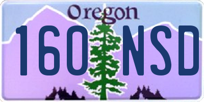 OR license plate 160NSD