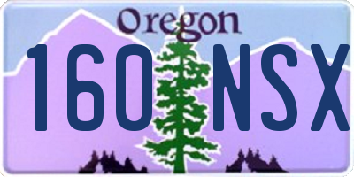 OR license plate 160NSX