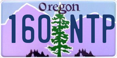 OR license plate 160NTP