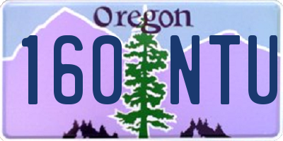 OR license plate 160NTU