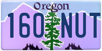 OR license plate 160NUT