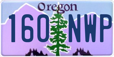 OR license plate 160NWP