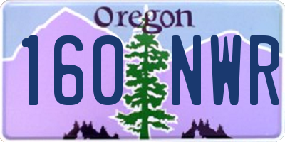 OR license plate 160NWR