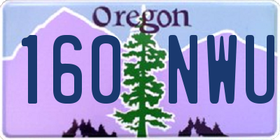 OR license plate 160NWU