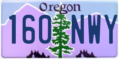 OR license plate 160NWY