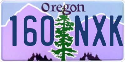 OR license plate 160NXK